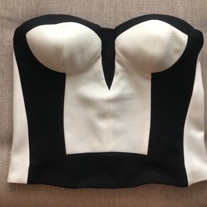 Bebe Kirstie Ponte Block Bustier